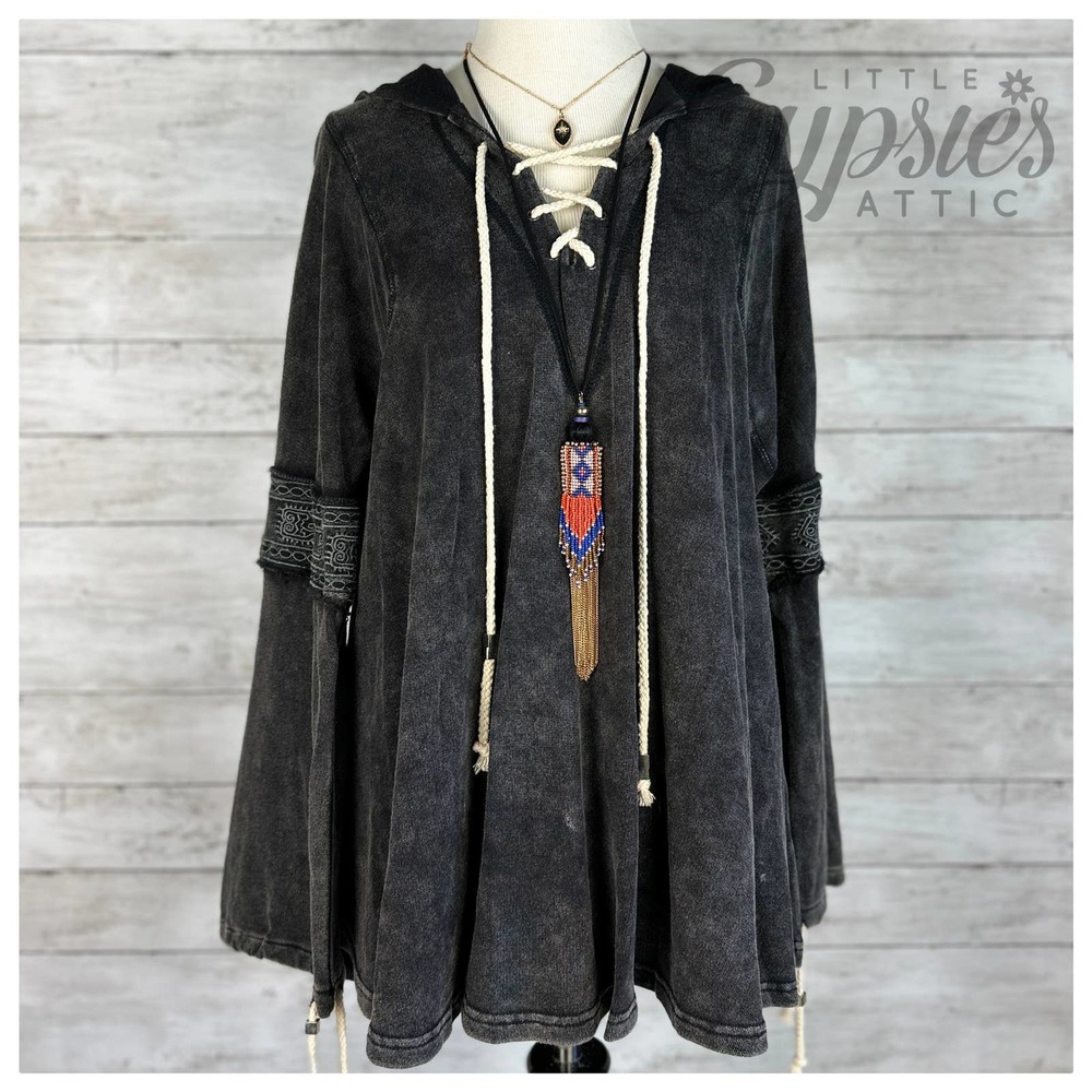 POL Black Burnout Grunge Hoodie - Picture 5 of 14